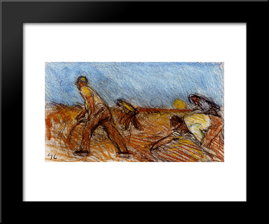 Study For 'Harvest' 20x24 Black Modern Wood Framed Art Print Poster by Clausen, Sir George