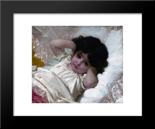 Portrait De Marie'Louise 20x24 Black Modern Wood Framed Art Print Poster by Munier, Emile