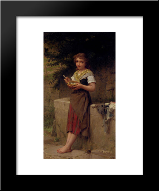 La Jeune Paysanne 20x24 Black Modern Wood Framed Art Print Poster by Munier, Emile