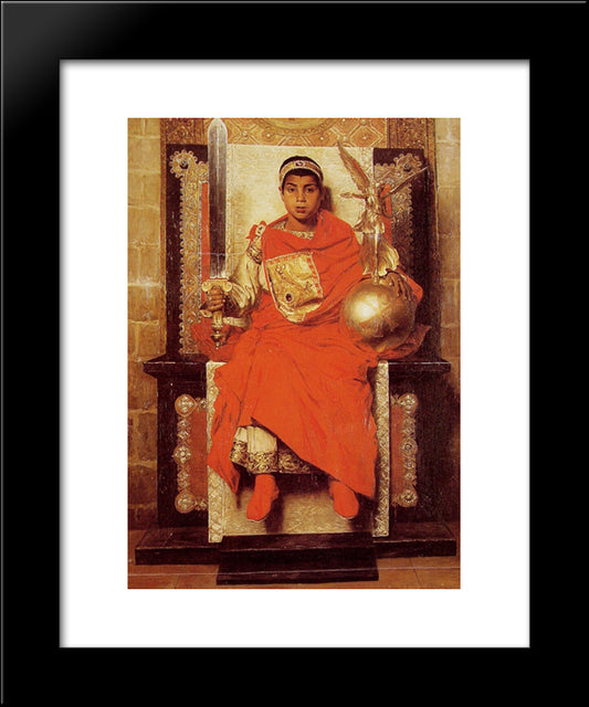 La Bas Empire Honorius 20x24 Black Modern Wood Framed Art Print Poster by Laurens, Jean Paul