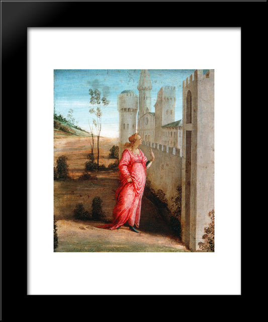 Esther At The Palace Gate 20x24 Black Modern Wood Framed Art Print Poster by Lippi, Filippino