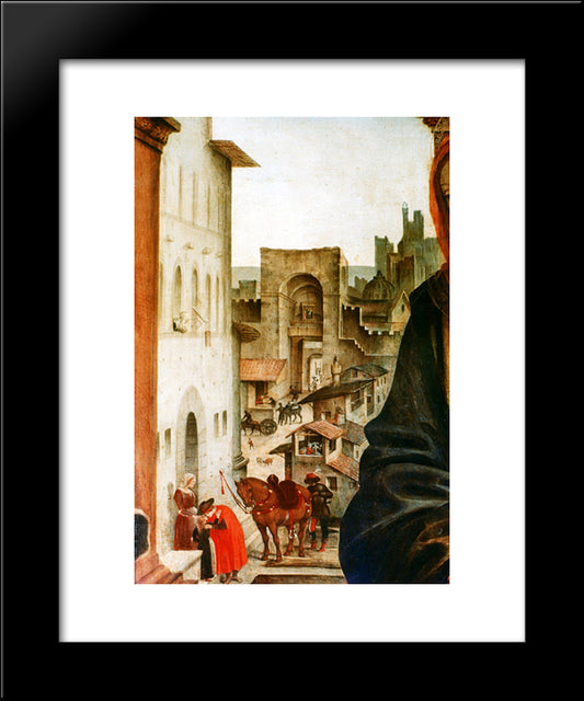 Madonna And Child [Detail] 20x24 Black Modern Wood Framed Art Print Poster by Lippi, Filippino