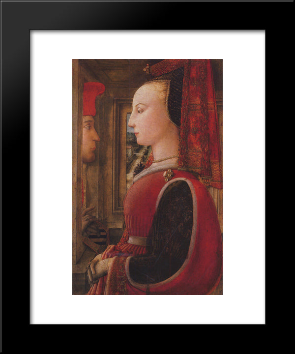 Two Figures 20x24 Black Modern Wood Framed Art Print Poster by Lippi, Filippino