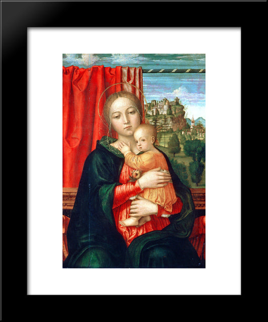 Virgin And Child 20x24 Black Modern Wood Framed Art Print Poster by Lippi, Filippino