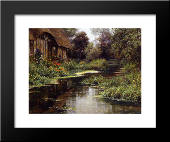 Summer Afternoon, Normandy 20x24 Black Modern Wood Framed Art Print Poster by Knight, Louis Aston