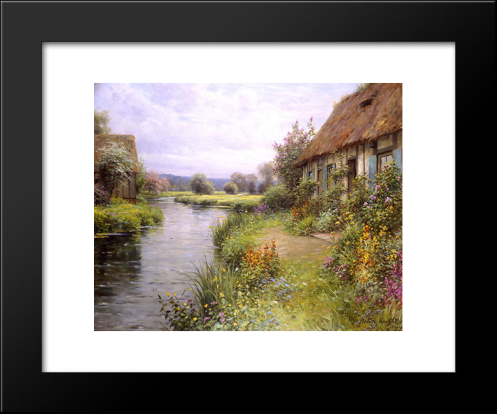 A Bend In The River 20x24 Black Modern Wood Framed Art Print Poster by Knight, Louis Aston