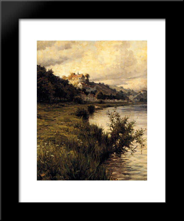Hilltop Chateau 20x24 Black Modern Wood Framed Art Print Poster by Knight, Louis Aston