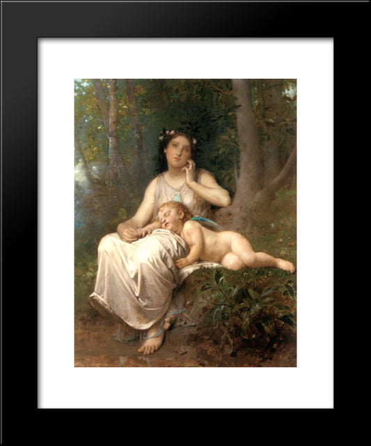 Love And Innocence 20x24 Black Modern Wood Framed Art Print Poster by Perrault, Leon Bazile