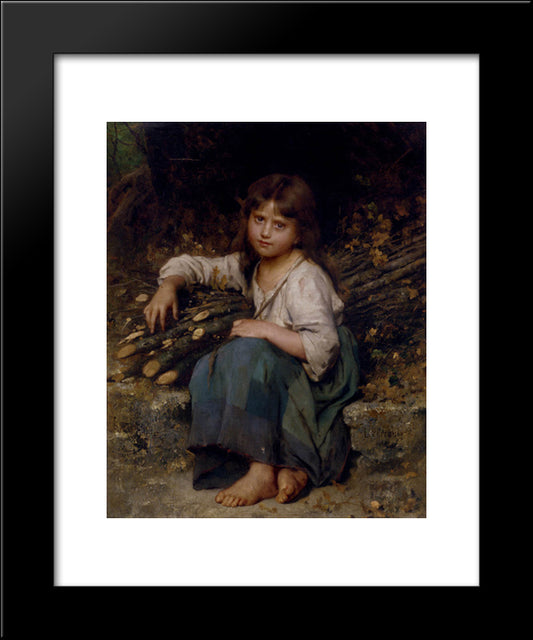 La Fille Du Bucheron 20x24 Black Modern Wood Framed Art Print Poster by Perrault, Leon Bazile