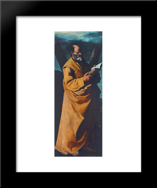 The Apostle, St Andrew 20x24 Black Modern Wood Framed Art Print Poster by Zurbaran, Francisco de