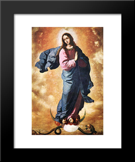 Immaculate Conception 20x24 Black Modern Wood Framed Art Print Poster by Zurbaran, Francisco de