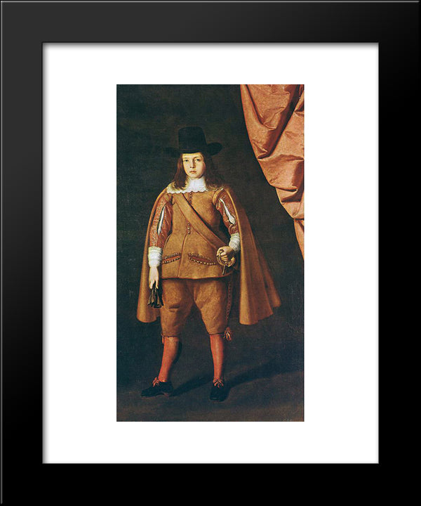 Portrait Of The Duke Of Medinaceli 20x24 Black Modern Wood Framed Art Print Poster by Zurbaran, Francisco de