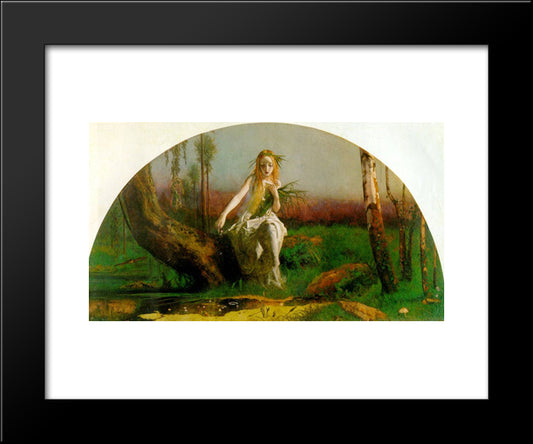 Ophelia 20x24 Black Modern Wood Framed Art Print Poster by Hughes, Arthur