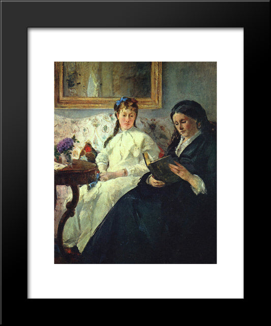 The Mother And Sister Of The Artist 20x24 Black Modern Wood Framed Art Print Poster by Morisot, Berthe