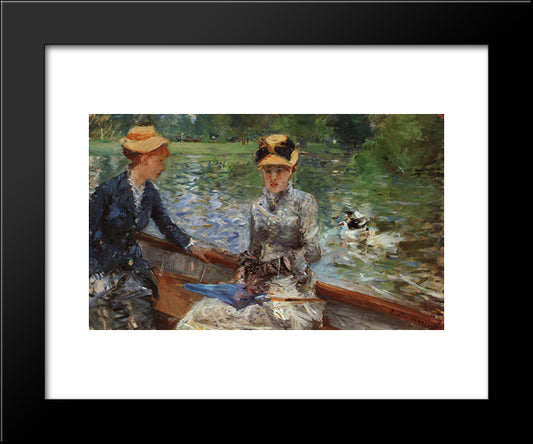 A Summer'S Day 20x24 Black Modern Wood Framed Art Print Poster by Morisot, Berthe