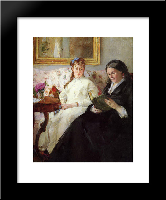 Mother And Sister Of The Artist 20x24 Black Modern Wood Framed Art Print Poster by Morisot, Berthe