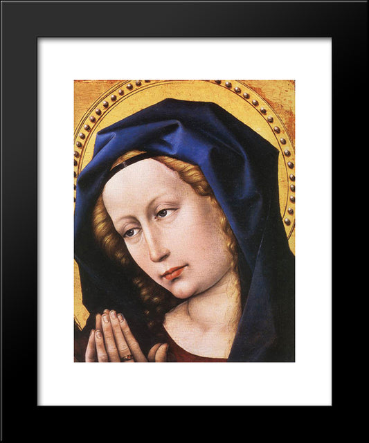 Blessing Christ And Praying Virgin (Detail) 20x24 Black Modern Wood Framed Art Print Poster by Campin, Robert