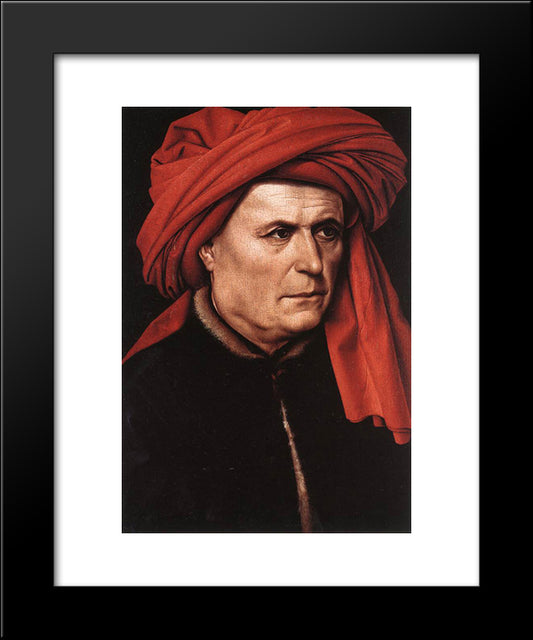 Portrait Of A Man 20x24 Black Modern Wood Framed Art Print Poster by Campin, Robert