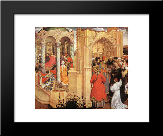 The Marriage Of Mary 20x24 Black Modern Wood Framed Art Print Poster by Campin, Robert