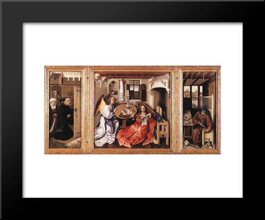 Merode Altarpiece 20x24 Black Modern Wood Framed Art Print Poster by Campin, Robert