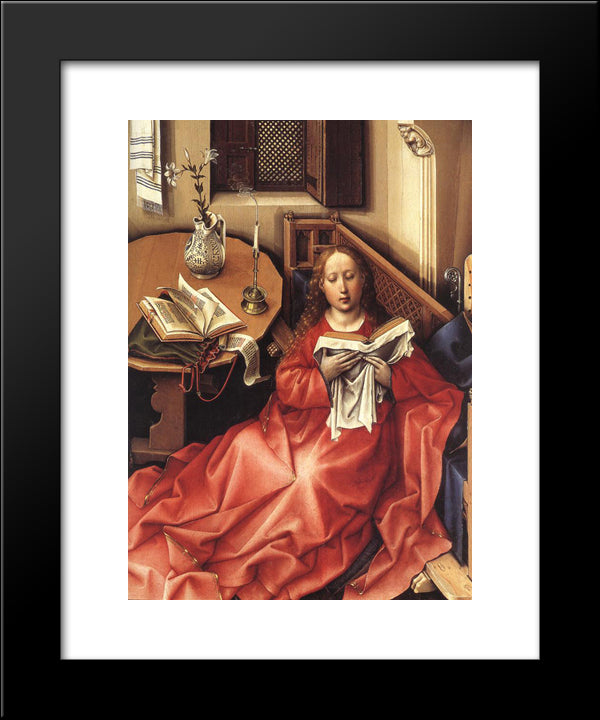 Merode Altarpiece (Detail) 20x24 Black Modern Wood Framed Art Print Poster by Campin, Robert