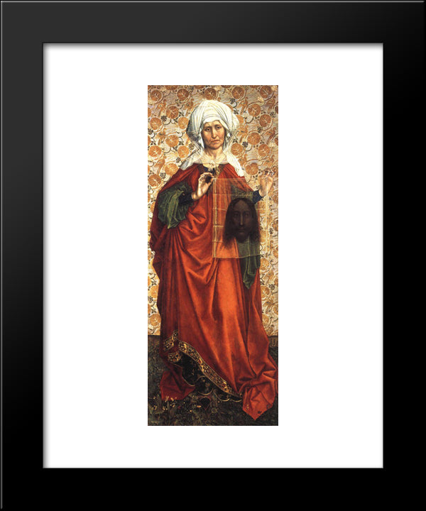 St Veronica 20x24 Black Modern Wood Framed Art Print Poster by Campin, Robert