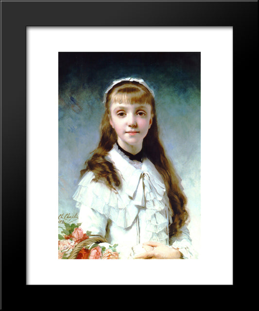 La Fille Du Peintre 20x24 Black Modern Wood Framed Art Print Poster by Chaplin, Charles Joshua