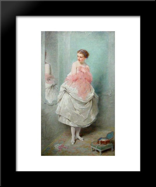 Avant Le Bal 20x24 Black Modern Wood Framed Art Print Poster by Chaplin, Charles Joshua