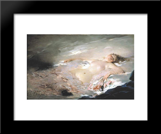 After The Masked Ball 20x24 Black Modern Wood Framed Art Print Poster by Chaplin, Charles Joshua
