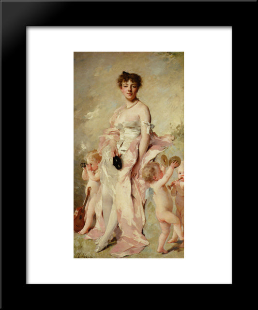 An Elegant Beauty 20x24 Black Modern Wood Framed Art Print Poster by Chaplin, Charles Joshua