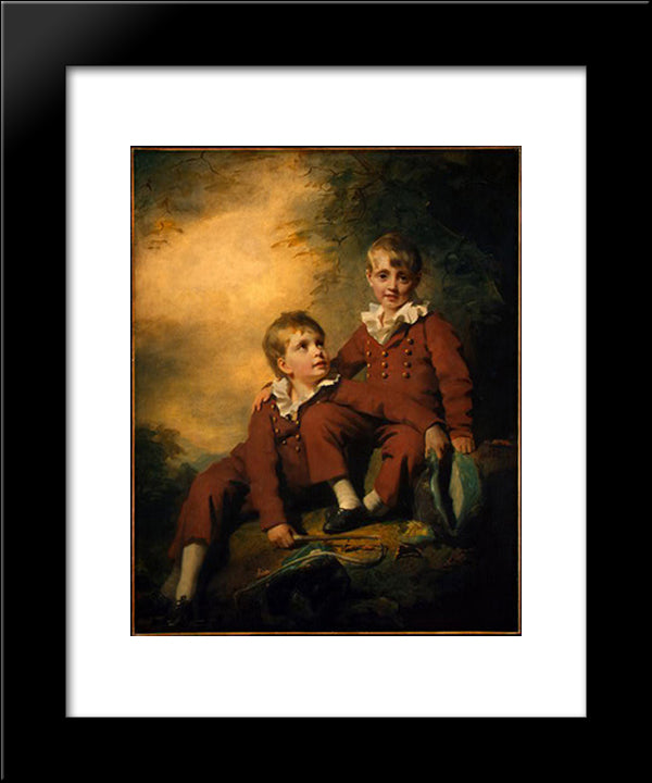 The Binning Children 20x24 Black Modern Wood Framed Art Print Poster by Raeburn, Henry