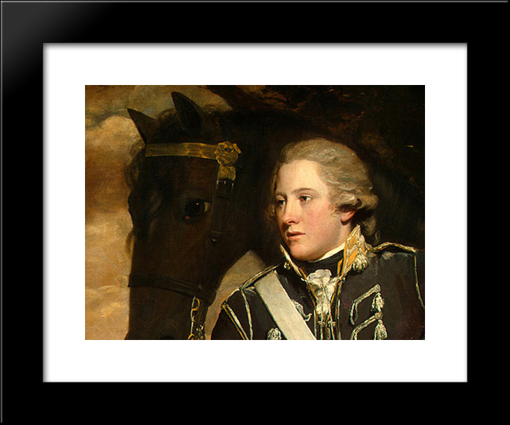 Captain Patrick Miller [Detail #1] 20x24 Black Modern Wood Framed Art Print Poster by Raeburn, Henry