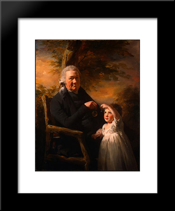 John Tait And His Grandson 20x24 Black Modern Wood Framed Art Print Poster by Raeburn, Henry