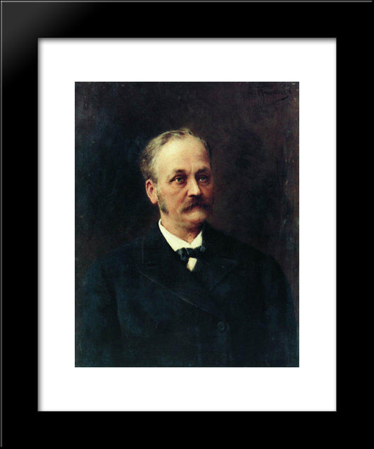 Male Portrait 20x24 Black Modern Wood Framed Art Print Poster by Makovsky, Konstantin
