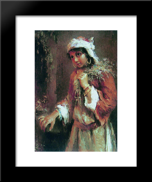 Gipsy 2 20x24 Black Modern Wood Framed Art Print Poster by Makovsky, Konstantin