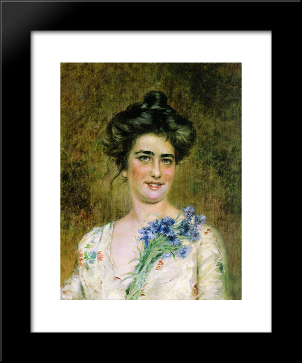 Female Portrait 20x24 Black Modern Wood Framed Art Print Poster by Makovsky, Konstantin