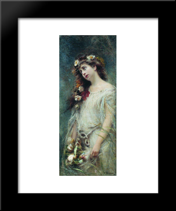 Ophelia 20x24 Black Modern Wood Framed Art Print Poster by Makovsky, Konstantin