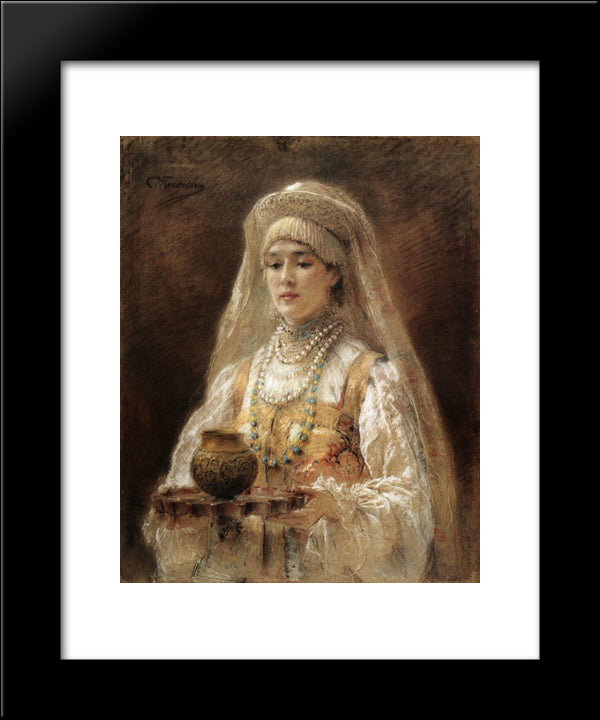 Portrait 20x24 Black Modern Wood Framed Art Print Poster by Makovsky, Konstantin