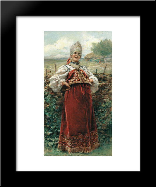 Portrait 20x24 Black Modern Wood Framed Art Print Poster by Makovsky, Konstantin