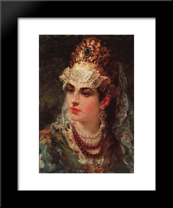 Portrait 20x24 Black Modern Wood Framed Art Print Poster by Makovsky, Konstantin