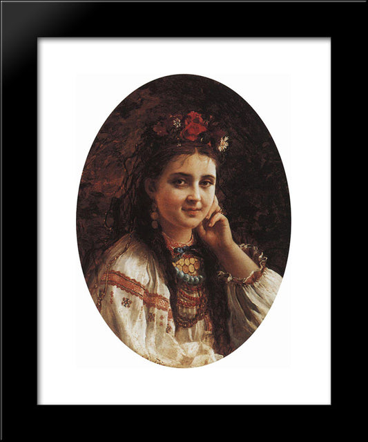 Portrait 20x24 Black Modern Wood Framed Art Print Poster by Makovsky, Konstantin