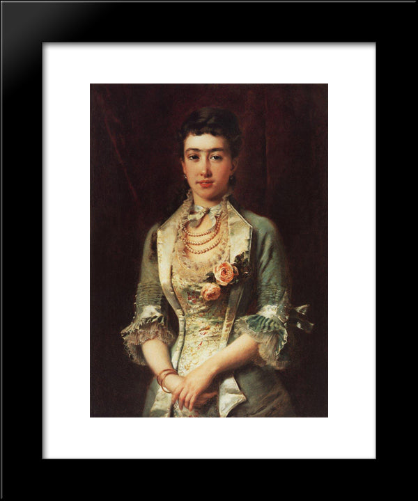 Portrait 20x24 Black Modern Wood Framed Art Print Poster by Makovsky, Konstantin