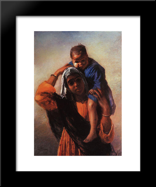 Portrait 20x24 Black Modern Wood Framed Art Print Poster by Makovsky, Konstantin