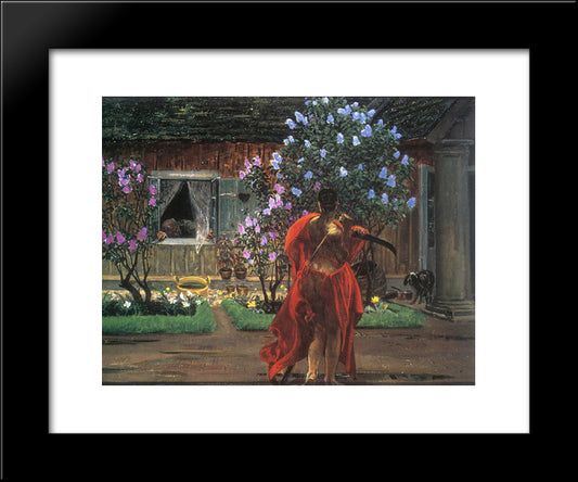 Thanatos 20x24 Black Modern Wood Framed Art Print Poster by Malczewski, Jacek