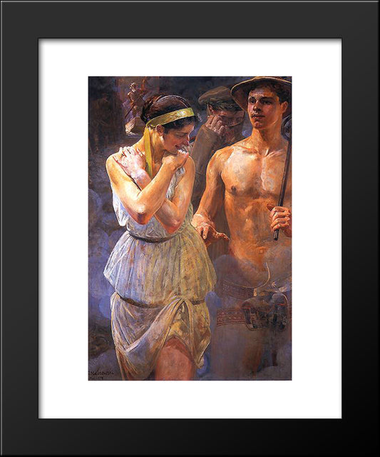 Polonia Ii 20x24 Black Modern Wood Framed Art Print Poster by Malczewski, Jacek