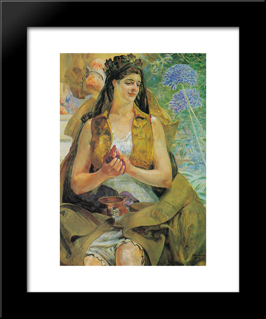 Polonia 20x24 Black Modern Wood Framed Art Print Poster by Malczewski, Jacek