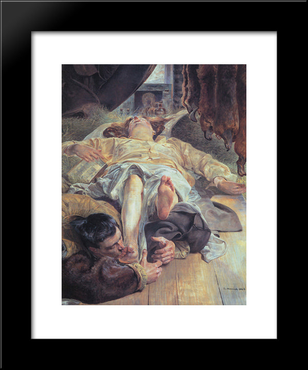 Death Of Ellenai 20x24 Black Modern Wood Framed Art Print Poster by Malczewski, Jacek