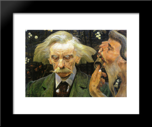 Portrait Of Stanislaw Bryniarski 20x24 Black Modern Wood Framed Art Print Poster by Malczewski, Jacek