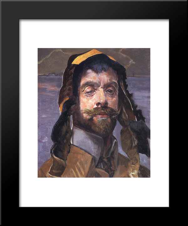 Self-Portrait 20x24 Black Modern Wood Framed Art Print Poster by Malczewski, Jacek