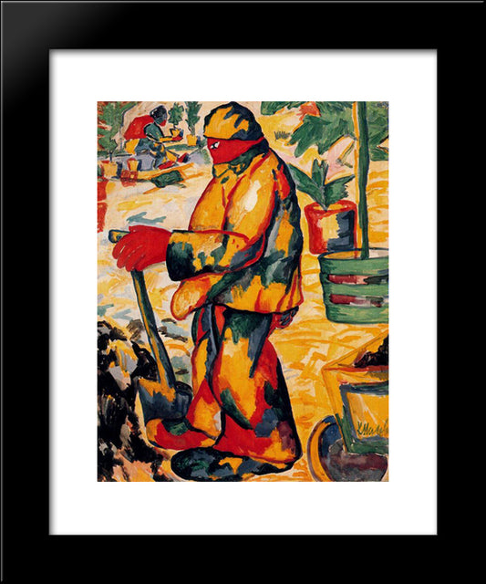 Gardener 20x24 Black Modern Wood Framed Art Print Poster by Malevich, Kazimir